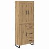 vidaXL Highboard Umjetnički hrast 69,5 x 34 x 180 cm Konstruirano drvo