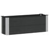 vidaXL Povi&scaron;ena vrtna gredica Crna 100 x 30 x 36 cm alu.