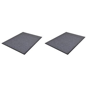vidaXL PVC otirači 2 kom sivi 90 x 60 cm