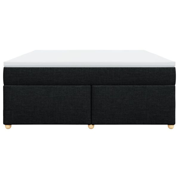 vidaXL Krevet s oprugama i madracem crni 180x200 cm od tkanine