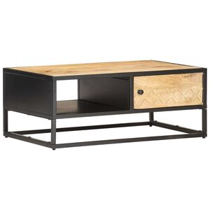 vidaXL Stolić za kavu s izrezbarenim vratima 90x55x36 cm drvo manga
