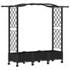 vidaXL Povi&scaron;eni krevet s mrežom i krovom Crna 169 x 40 x 129 cm PP