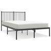 vidaXL Metalni okvir za krevet s uzglavljem crni 120x200 cm
