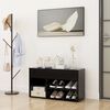 vidaXL Klupa za cipele crna 80 x 30 x 45 cm od konstruiranog drva
