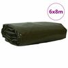vidaXL Cerada 650g / m² Maslinasto zelena 6 x 8 m Platno s PVC premazom