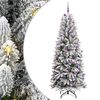 vidaXL Umjetno božićno drvce Bijela 240 cm PVC, plastika, čelik i PE