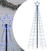 vidaXL LED božićno drvce sa &scaron;iljcima 220 LED plavo 180 cm