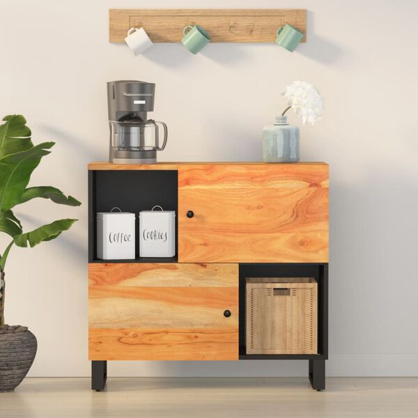 vidaXL Komoda s 2 vrata 80 x 33 x 75 cm od masivnog drva bagrema