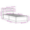 vidaXL Okvir kreveta bez madraca 100x200 cm konstruirano drvo