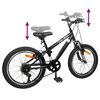vidaXL Kids Mountain Bike 20 Inča 6-Speed za 5-8 godina Crna