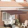vidaXL Skrovita tenda Smeđa 300 x 250 cm Aluminij i Tkanina