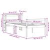 vidaXL Okvir kreveta s uzglavljem vo&scaron;tano smeđi 90x200 cm od borovine