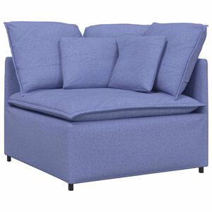 vidaXL Modularna kutna sofa s jastucima traperice plave boje 100 cm
