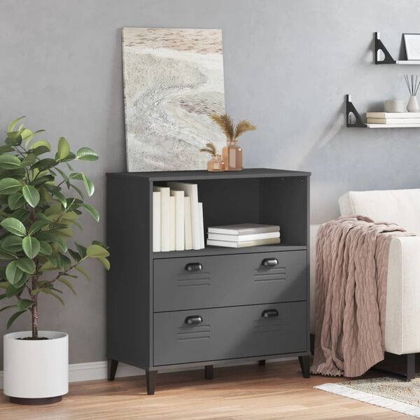 vidaXL Regal za knjige VIKEN antracit sivi 80 x 40 x 90 cm drveni