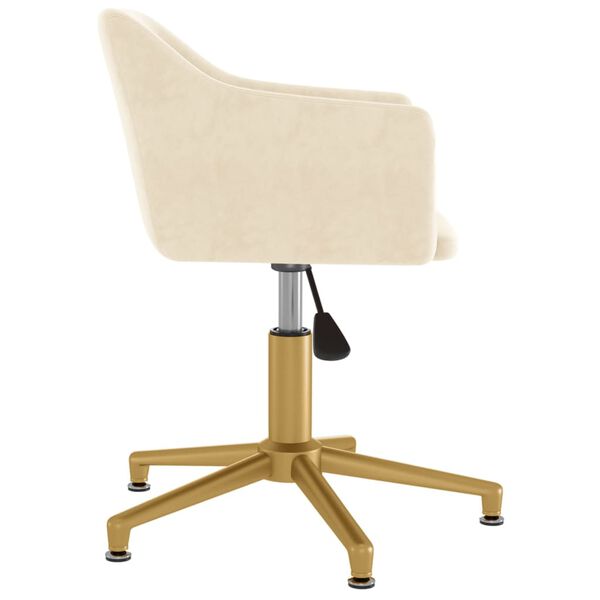 vidaXL Okretna blagovaonska stolica krem bar&scaron;unasta