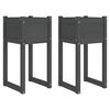 vidaXL Sadilice 2 kom siva 40x40x81 cm od masivne borovine
