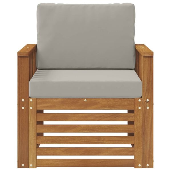 vidaXL Set vanjskih sofa s jastukom Prirodna 71 x 63 x 73 cm