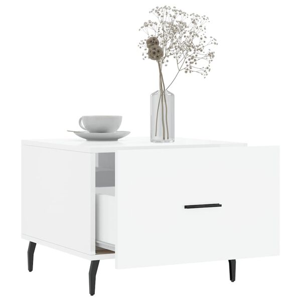 vidaXL Stolić za kavu sjajni bijeli 50 x 50 x 40 cm konstruirano drvo