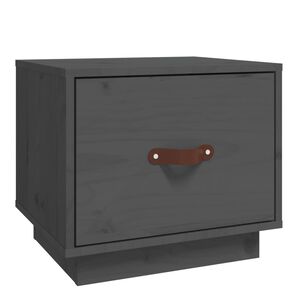 vidaXL Noćni ormarić sivi 40 x 34 x 35 cm od masivne borovine