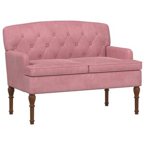 vidaXL Ljubavni kauč s gumbima Ružičasta 111 x 65 x 79 cm Bar&scaron;un