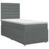 vidaXL Boxspring krevet s madracem Tamnosiva Jjedan Tkanina