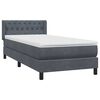 vidaXL Box spring krevet s madracem tamnosivi 90x220 cm bar&scaron;unasti