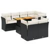 vidaXL 8-dijelni set vrtnih sofa od poliratana s jastucima crni