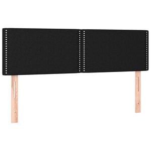 vidaXL Uzglavlja crna 144x5x78/88 cm od tkanine