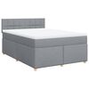 vidaXL Krevet box spring s madracem svjetlosivi 140x200 cm od tkanine