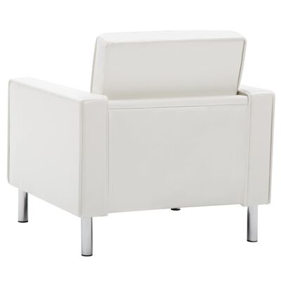 vidaXL Fotelja od umjetne kože bijela