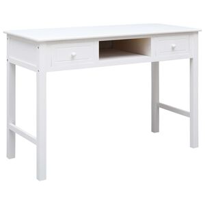 vidaXL Pisaći stol bijeli 110 x 45 x 76 cm drveni