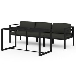 vidaXL 4-dijelna vrtna garnitura s jastucima aluminijska antracit