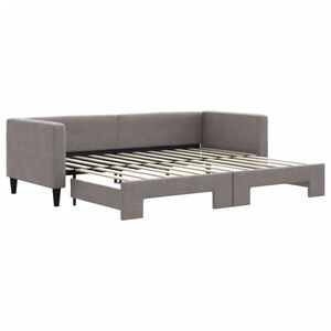 vidaXL Dnevni krevet na razvlačenje smeđesivi 80 x 200 cm od tkanine
