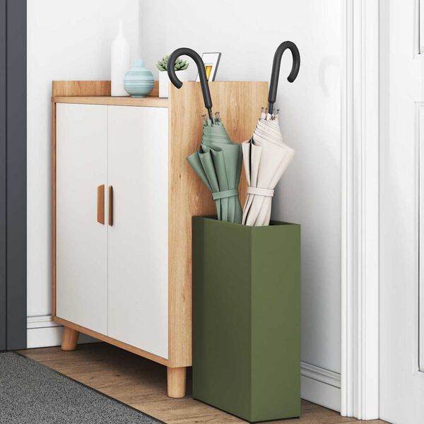 vidaXL Stalak za ki&scaron;obran Maslinovo zelena 28 x 12 x 41 cm Čelik