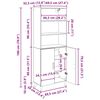 vidaXL Highboard Staro drvo 69,5 x 32,5 x 180 cm Konstruirano drvo