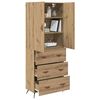 vidaXL Highboard Umjetnički hrast 69,5 x 34 x 180 cm Konstruirano drvo