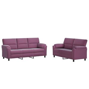 vidaXL Set sofe 2 pcs Ljubičasta Bar&scaron;un