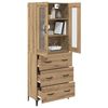 vidaXL Highboard Umjetnički hrast 69,5 x 34 x 180 cm Konstruirano drvo