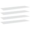 vidaXL Police za knjige 4 kom visoki sjaj bijele 100x30x1,5 cm drvene