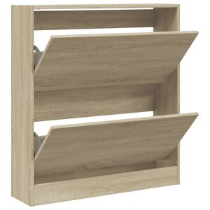 vidaXL Ormarić za cipele boja hrasta 80x21x87,5 cm konstruirano drvo