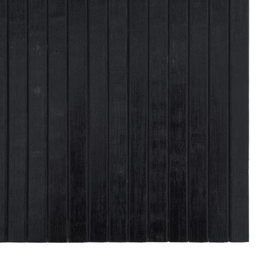 vidaXL Tepih pravokutni crni 100 x 300 cm od bambusa