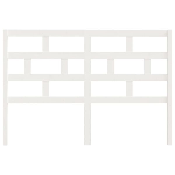 vidaXL Uzglavlje za krevet bijelo 166 x 4 x 100 cm od masivne borovine