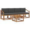 vidaXL Set vanjskih sofa 5 kom. Prirodna i antracit