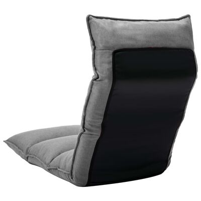vidaXL Sklopiva podna stolica od tkanine svjetlosiva