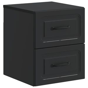 vidaXL Noćni ormarić za montažu na zid Zidne Crna 34,5 x 33 x 40 cm