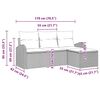 vidaXL Sjedeća garnitura za vrt Siva poliratan