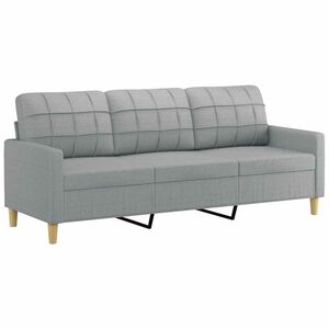 vidaXL Trosjed od tkanine svjetlosivi 180 cm