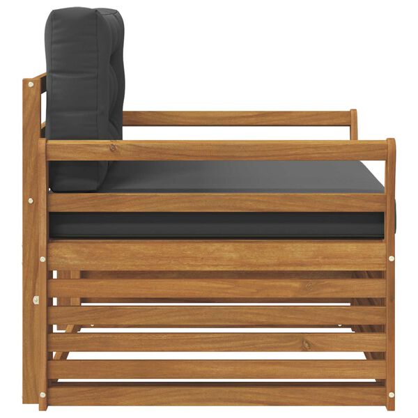 vidaXL Set vanjskih sofa Čvrsto drvo akacije i poliester Prirodna