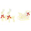 vidaXL Reindeer vuče saonice Topla bijela 30 x 12 x 54,5 cm PET