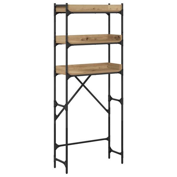 vidaXL Polica za perilicu rublja Umjetnički hrast 67 x 25 x 163 cm